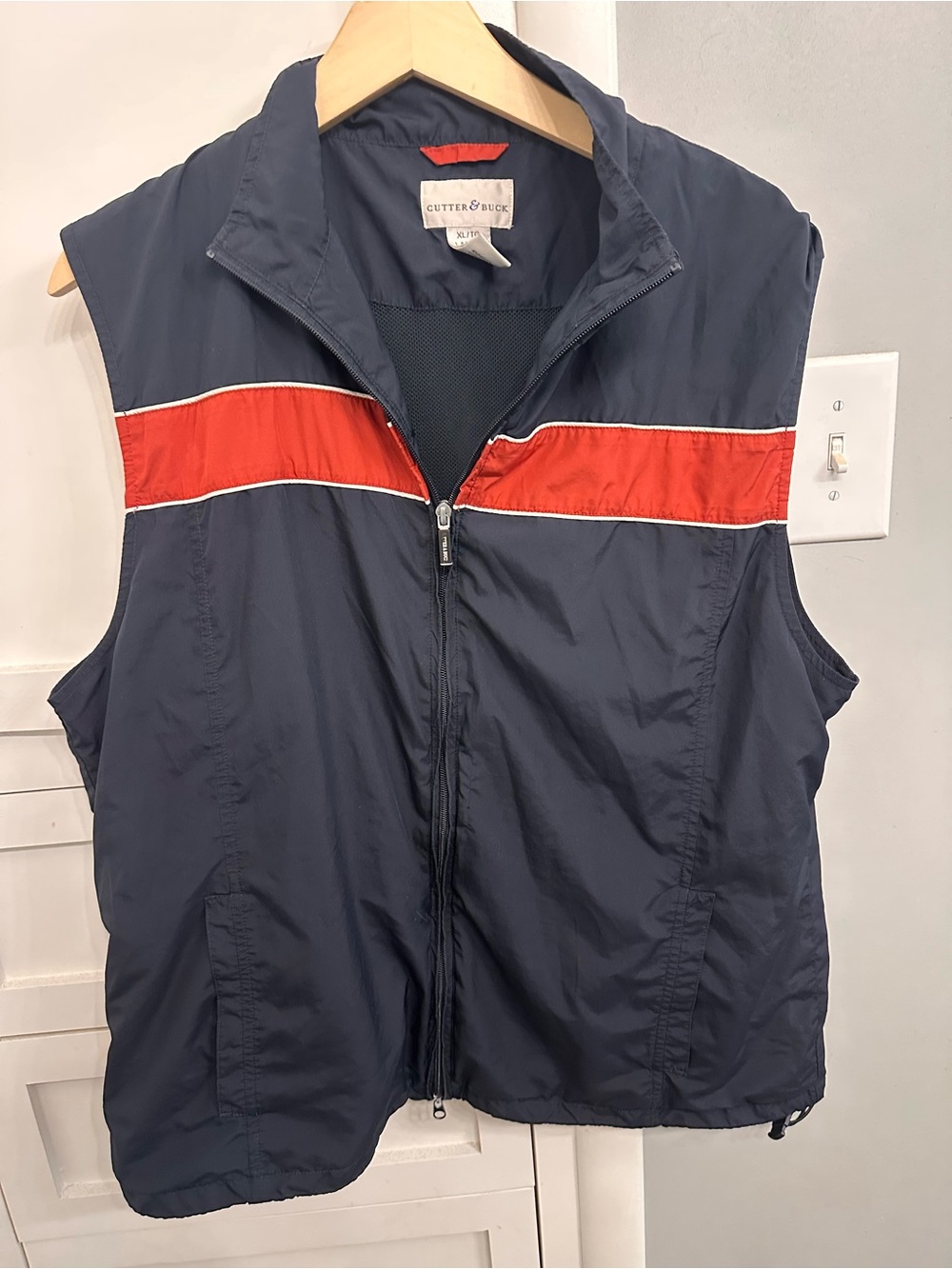 Cutter & Buck Navy Zip-Up Vest women’s golf XL